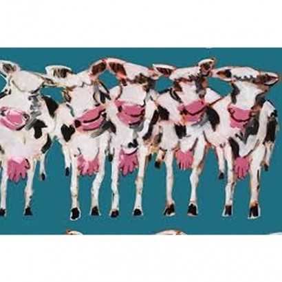 Tissu coton - Les vaches - Peintre Plattier - Tissu Thevenon