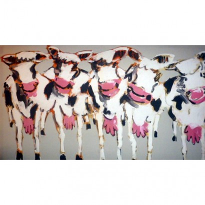Tissu coton - Les vaches - Peintre Plattier - Tissu Thevenon
