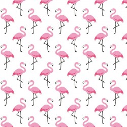 Coton enduit - Flamingo 