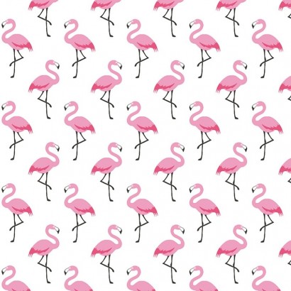 Tissu coton enduit antitache - 160cm - Flamingo flamant rose - MFTA - CREME