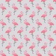 Tissu coton enduit antitache - 160cm - Flamingo flamant rose - MFTA - GRIS