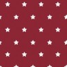 Tissu coton enduit antitache - 160cm - Stars - Etoiles - Mfta - ROUGE