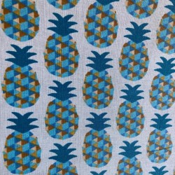 Coton enduit - ananas 