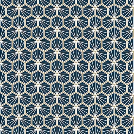 Coton enduit - Riad - MFTA - 155cm - BLEU PETROLE