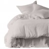 Housse de couette et taies d'oreiller DILI voile de coton - Haomy - Couleur Lin