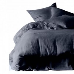 Drap plat Dili coton lavé - NAVY