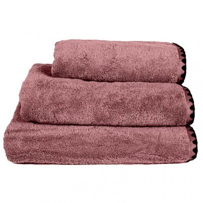 Serviettes de bain éponge ISSEY Harmony textile - BOIS DE ROSE