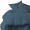Housse de couette Dili Haomy coton lavé - Bleu turquin