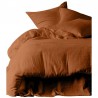 Drap housse Dili coton lavé - Caramel