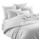 Housse de Couette Limy Blanc – Lin Lavé et Coton – Marque Française Haomy