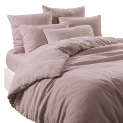 Housse de Couette Limy Pétale – Lin Lavé et Coton – Marque Française Haomy