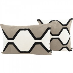 Housse de coussin NASSAU Haomy coton brodé